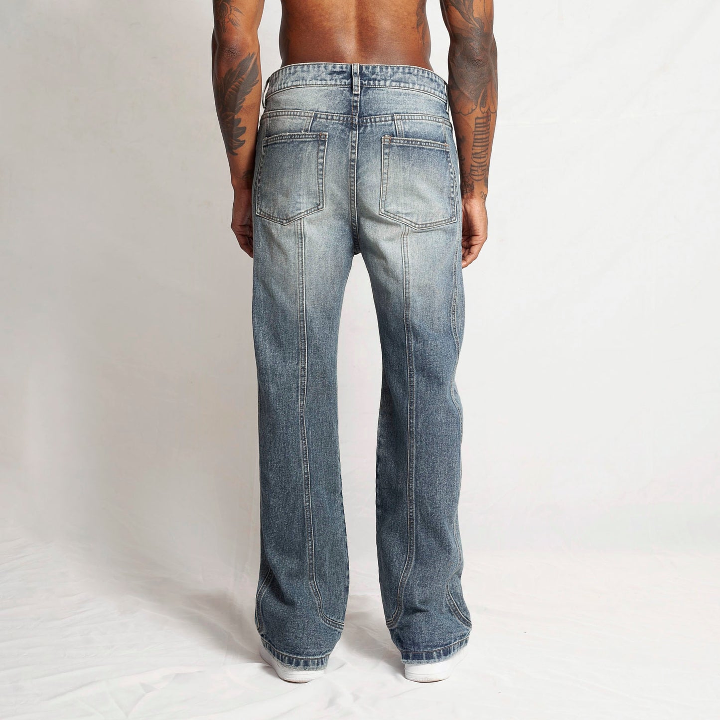 Jean Denim Flare Hombre Azul Buds