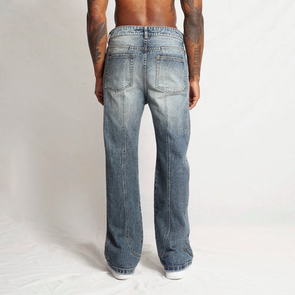 Jean Denim Flare Hombre Azul Buds