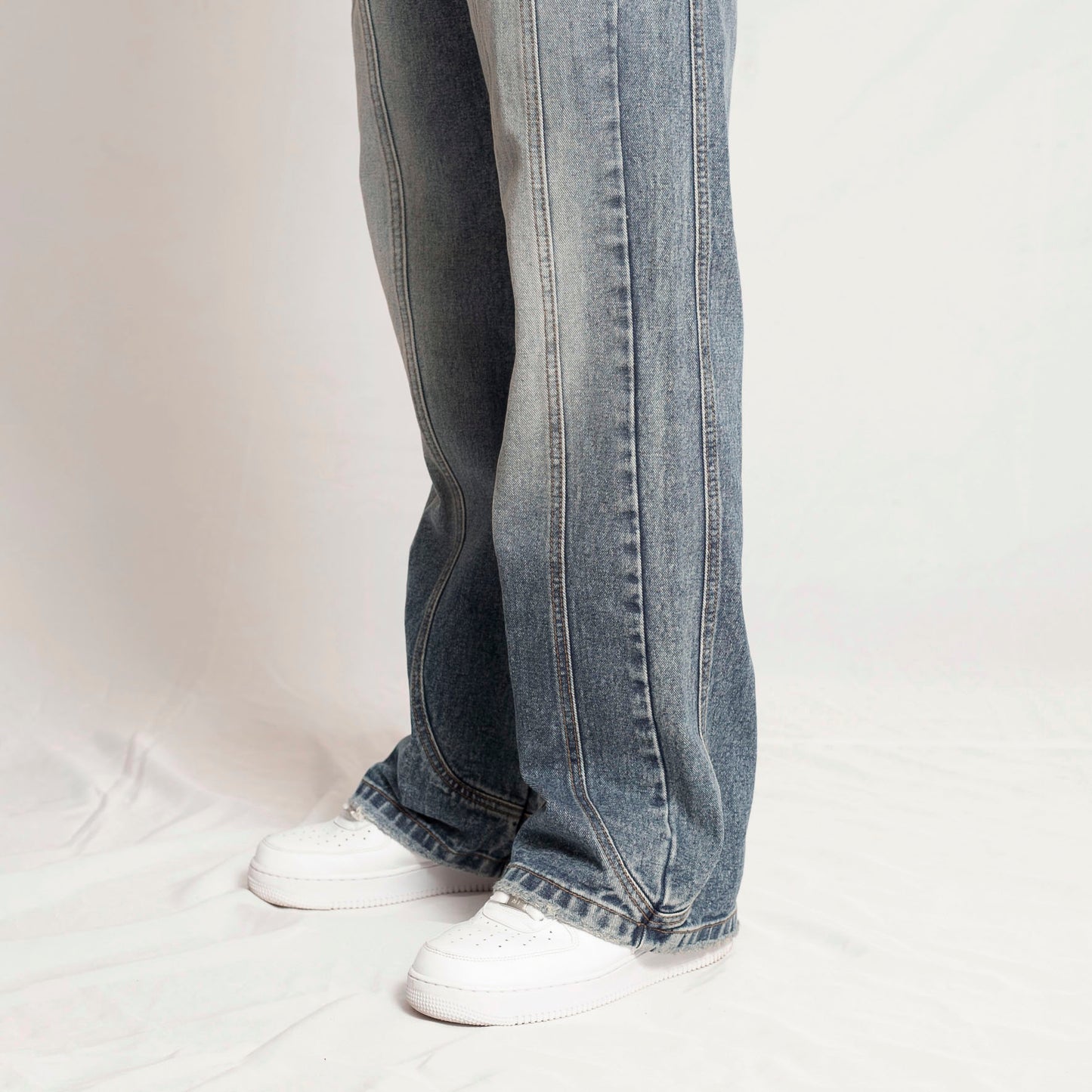 Jean Denim Flare Hombre Azul Buds
