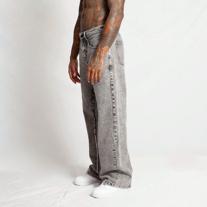 Jean Denim Baggy Hombre Gris Claro Buds