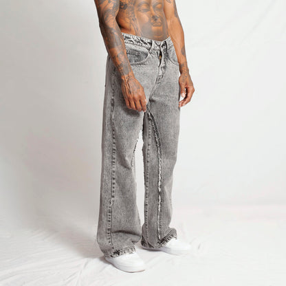 Jean Denim Baggy Hombre Gris Claro Buds