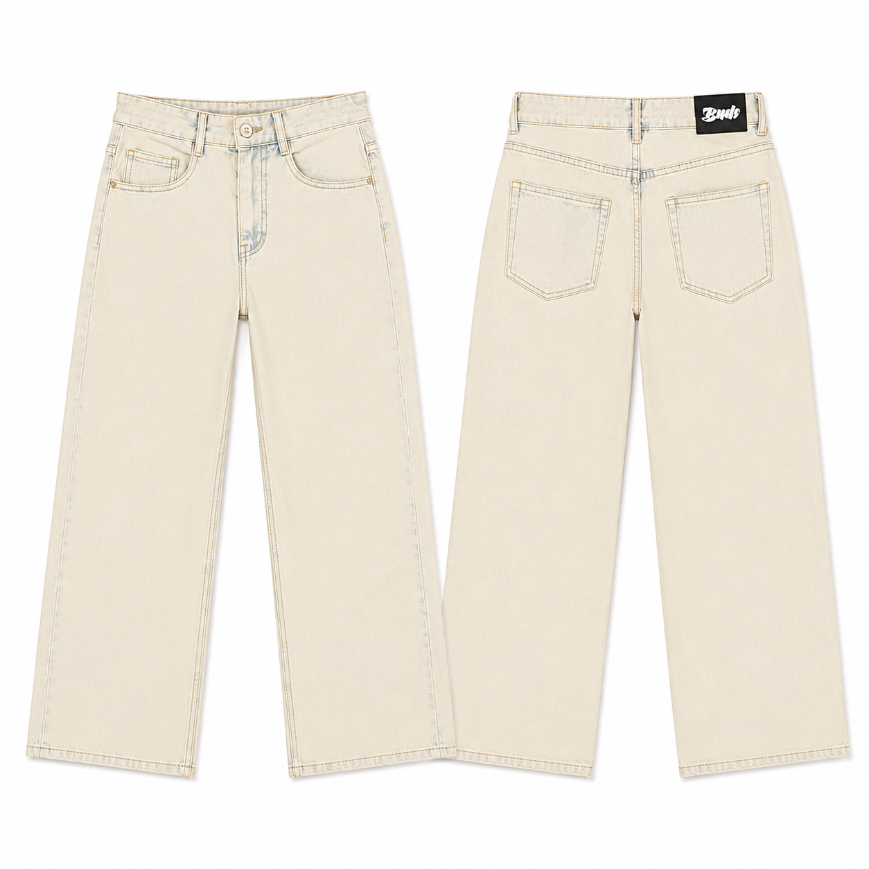 Jean Denim Flare Hombre Dirty Buds