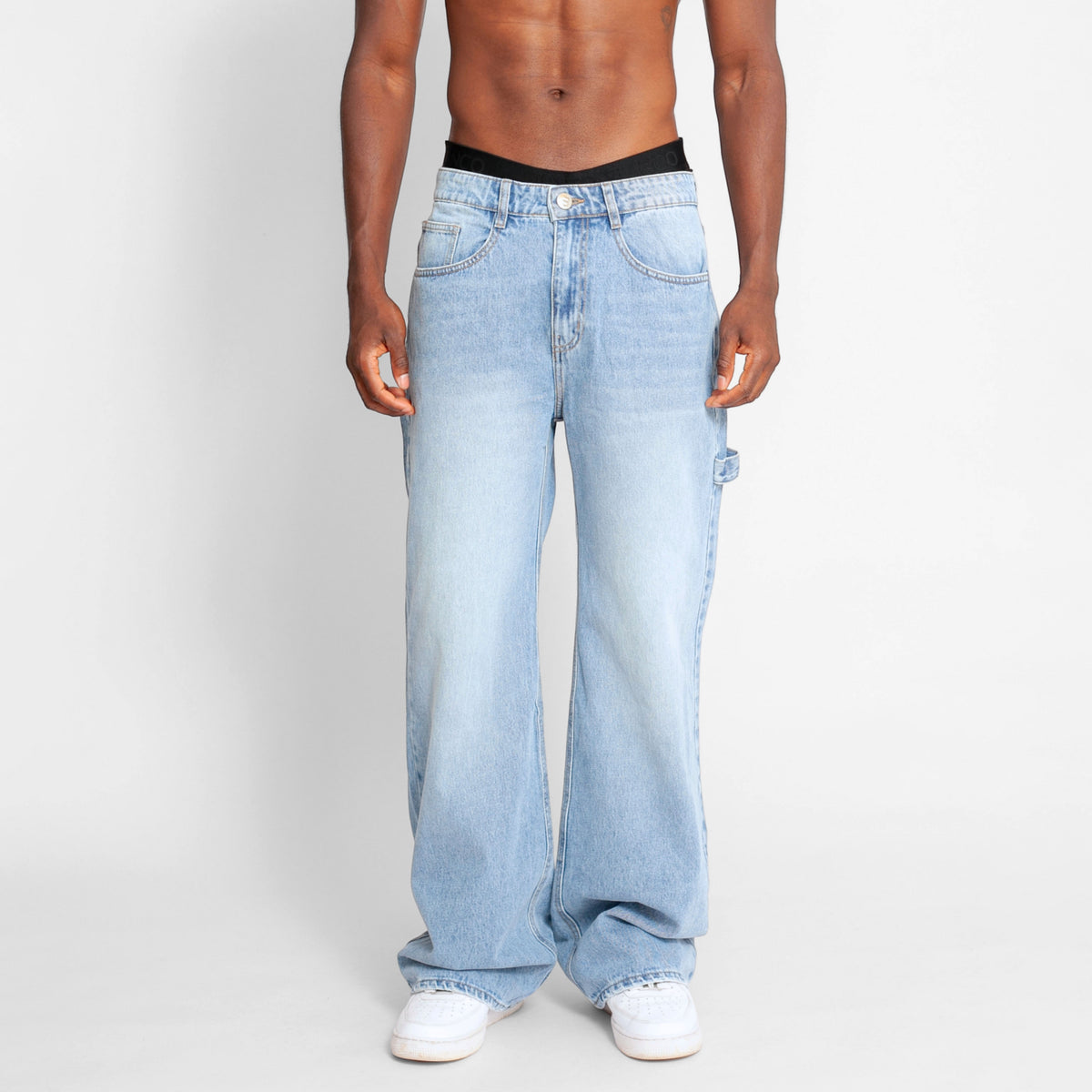 Jean Denim Flare Hombre Azul Buds