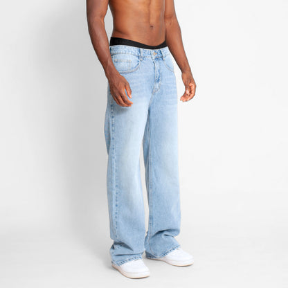 Jean Denim Flare Hombre Azul Buds