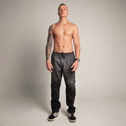 Pantalón Cargo Bota Recta Negro Degradé Buds