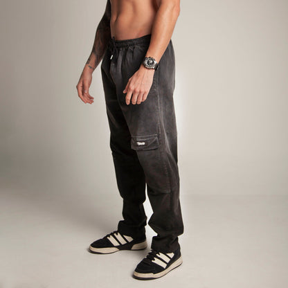 Pantalón Cargo Bota Recta Negro Degradé Buds