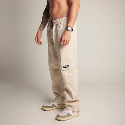 Pantalón Cargo Bota Recta Taupe Buds