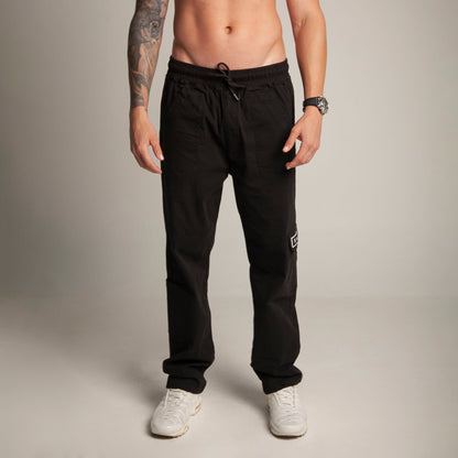 Pantalón Cargo Bota Recta Negro Buds