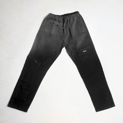 Pantalón Cargo Bota Recta Negro Degradé Buds