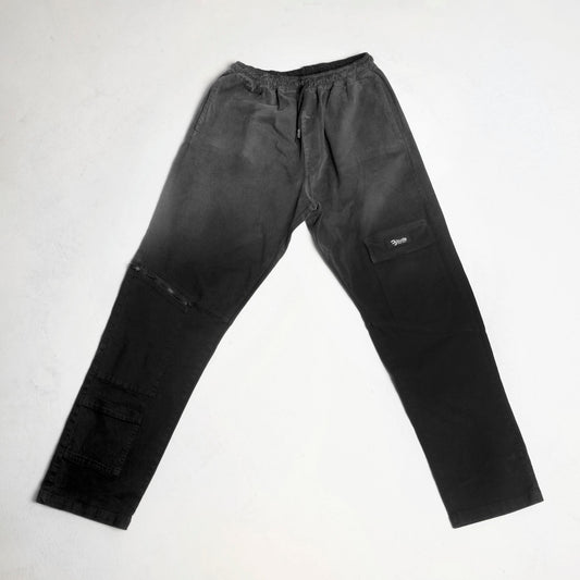 Pantalón Cargo Bota Recta Negro Degradé Buds