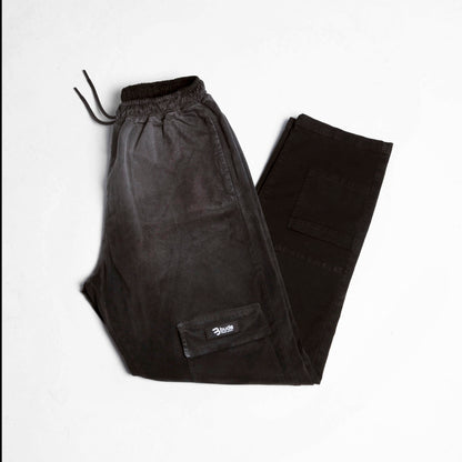 Pantalón Cargo Bota Recta Negro Degradé Buds