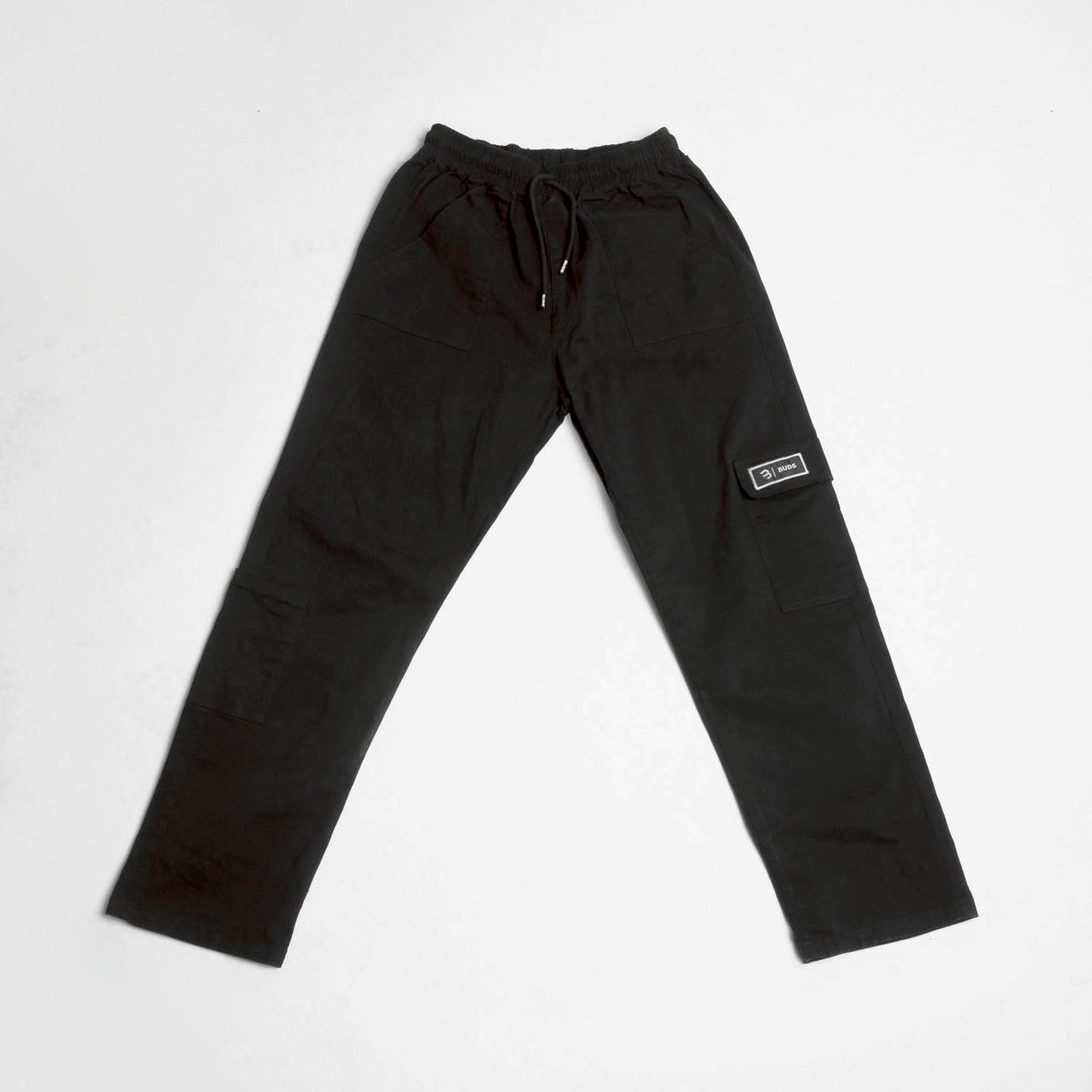 Pantalón Cargo Bota Recta Negro Buds