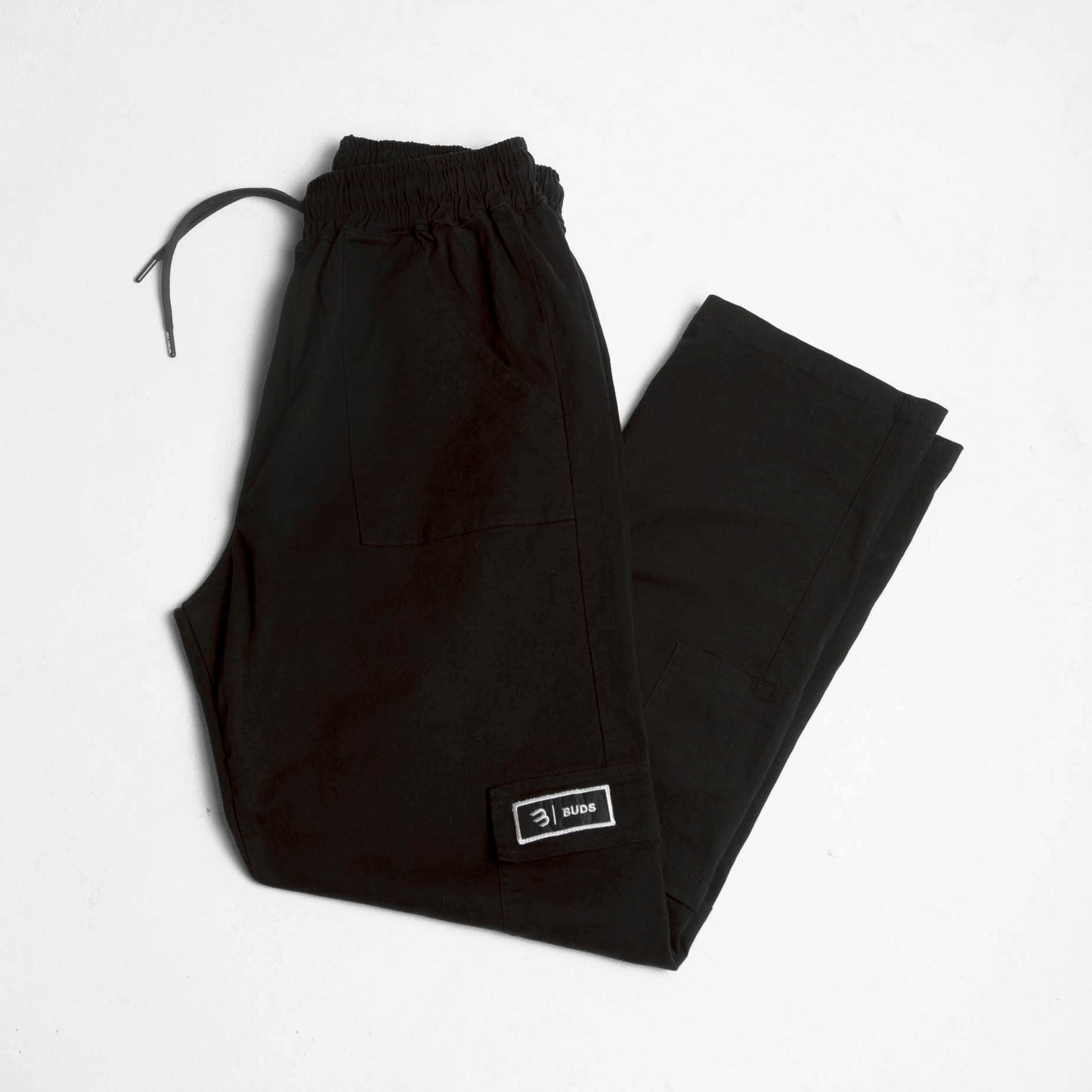 Pantalón Cargo Bota Recta Negro Buds
