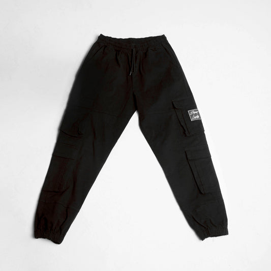 Pantalón Cargo Bota Resorte Negro Buds