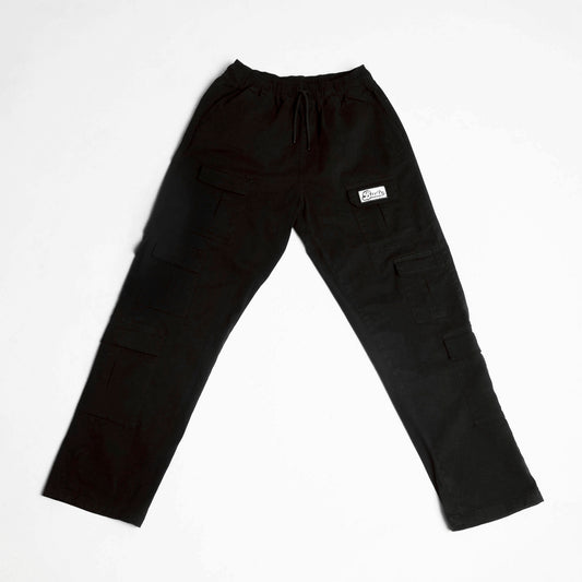 Pantalón Cargo Bota Recta Negro Buds