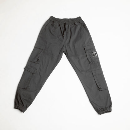 Pantalón Cargo Bota Resorte Gris Oscuro Buds
