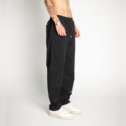 Pantalón Cargo Bota Recta Negro Buds