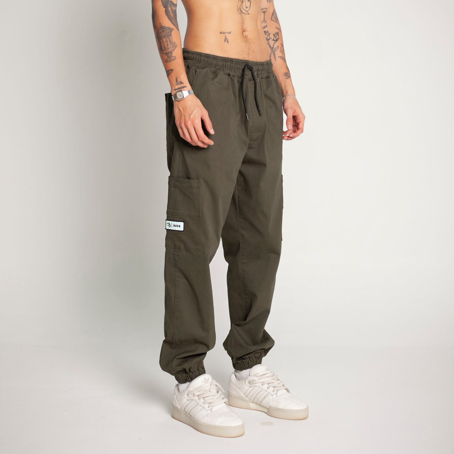 Pantalón Cargo Bota Resorte Verde Buds