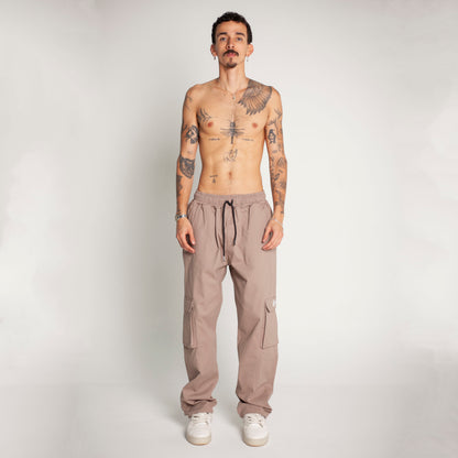 Pantalón Cargo Bota Recta Almendra Buds