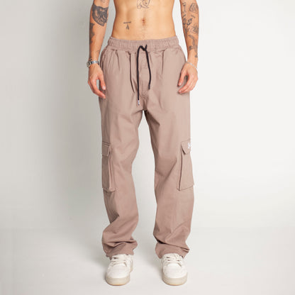 Pantalón Cargo Bota Recta Almendra Buds