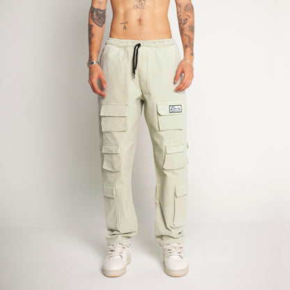 Pantalón Cargo Bota Recta Verde Claro Buds