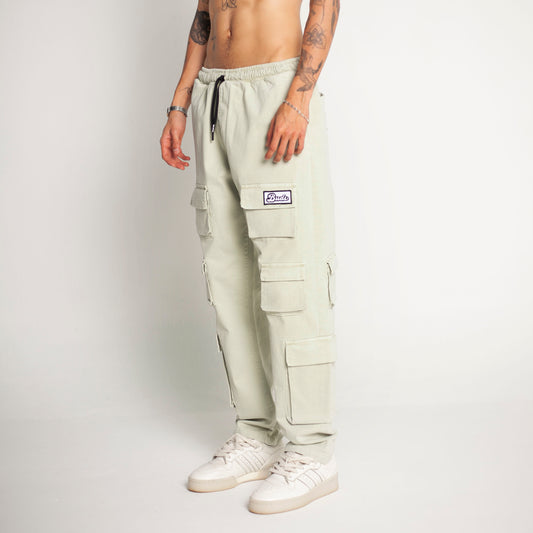 Pantalón Cargo Bota Recta Verde Claro Buds
