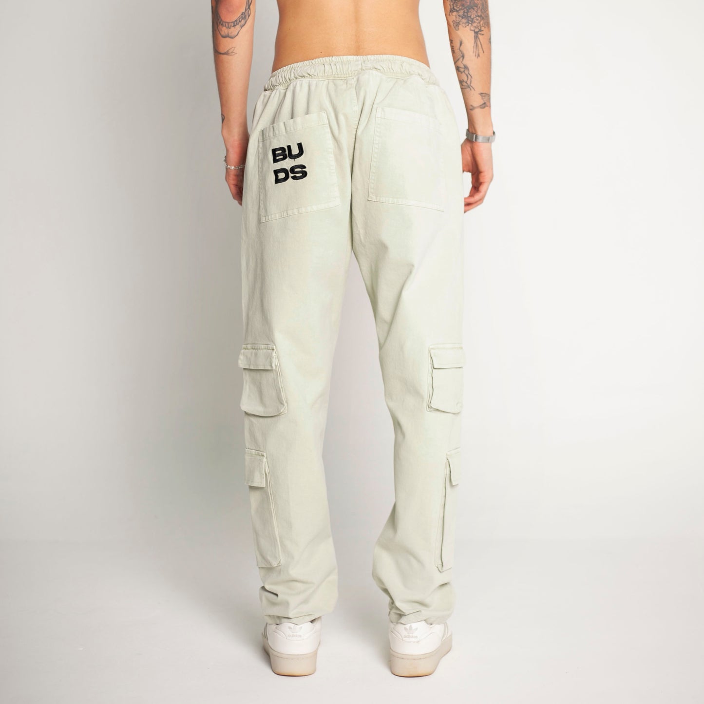 Pantalón Cargo Bota Recta Verde Claro Buds