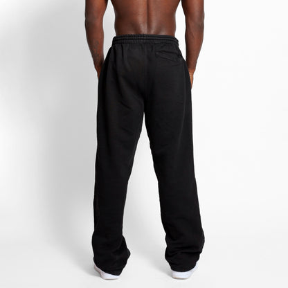 Sudadera Bota Recta Negra Tela Alto Gramaje 400G