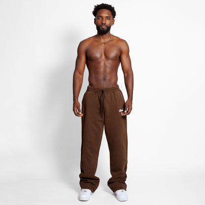 Sudadera Bota Recta Chocolate Tela Alto Gramaje 400G