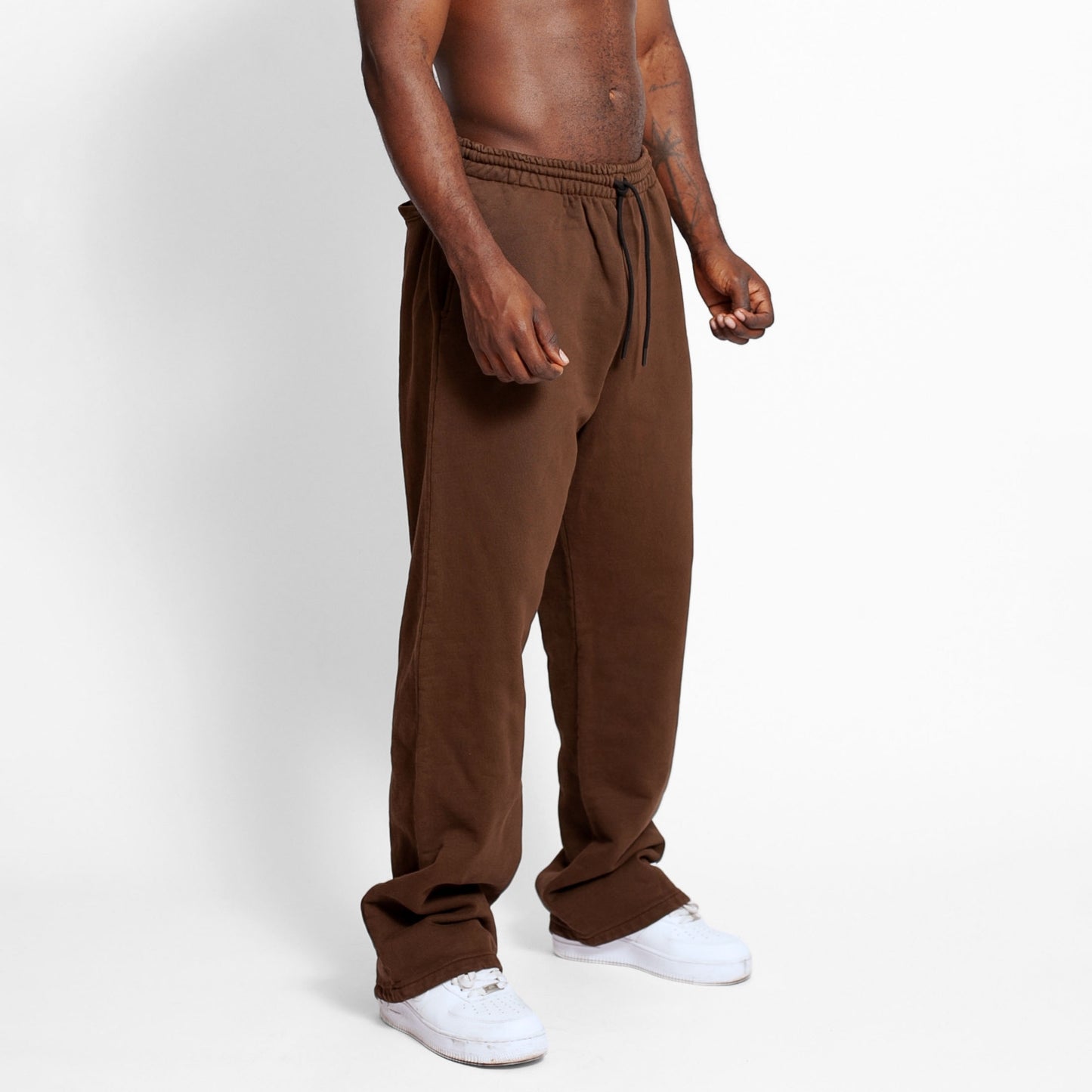 Sudadera Bota Recta Chocolate Tela Alto Gramaje 400G