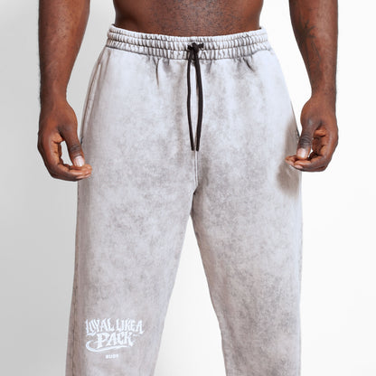 Sudadera Bota Recta Acid Wash Gris Tela Alto Gramaje 400G