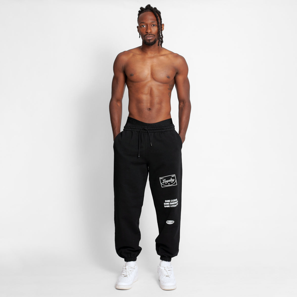 Sudadera Hombre Bota Resorte Negra Tela Alto Gramaje 400G