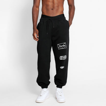 Sudadera Hombre Bota Resorte Negra Tela Alto Gramaje 400G