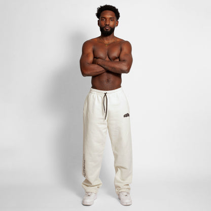Sudadera Bota Recta Hueso Tela Alto Gramaje 400G