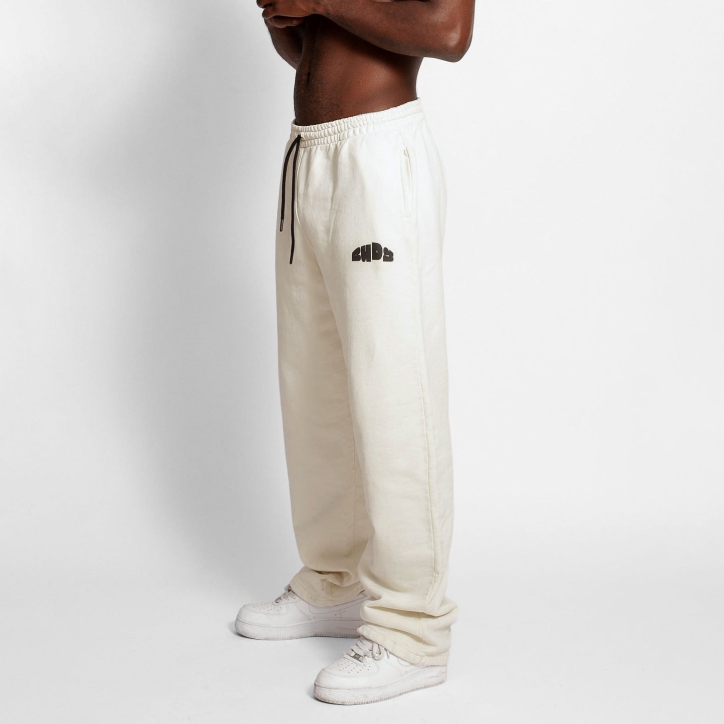 Sudadera Bota Recta Hueso Tela Alto Gramaje 400G
