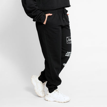 Sudadera Mujer Bota Resorte Negra Tela Alto Gramaje 400G