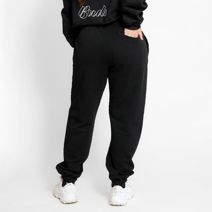 Sudadera Mujer Bota Resorte Negra Tela Alto Gramaje 400G