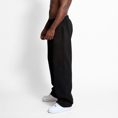 Sudadera Bota Recta Negra Tela Alto Gramaje 400G