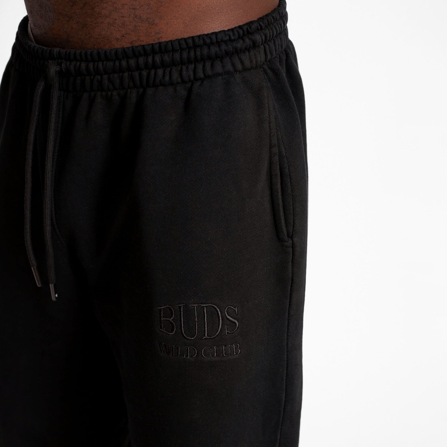 Sudadera Bota Recta Negra Tela Alto Gramaje 400G