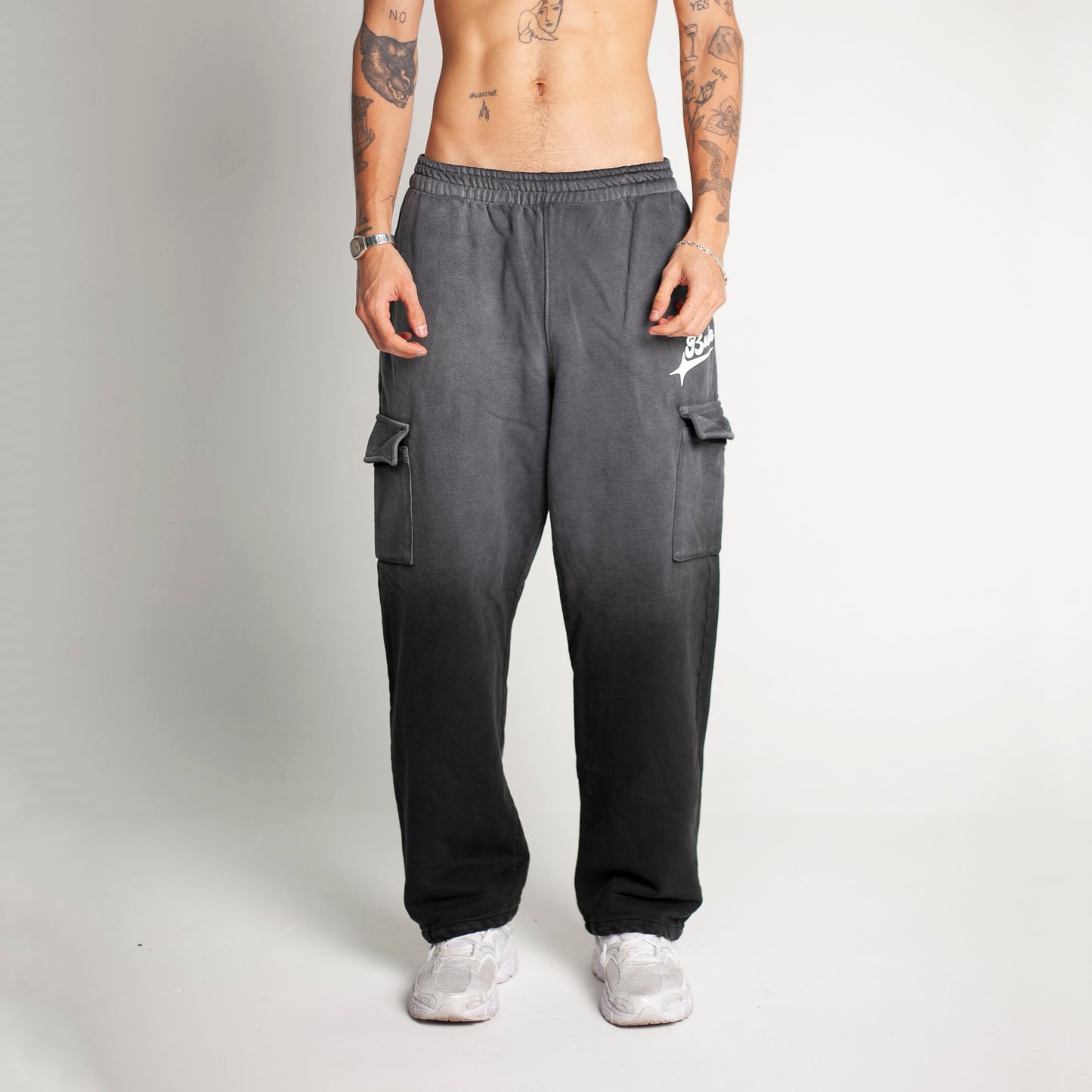 Sudadera Bota Recta Gris Degradé Tela Alto Gramaje 400G