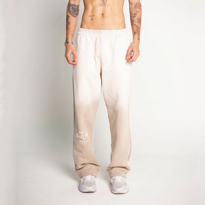 Sudadera Bota Recta Beige Degradé Tela Alto Gramaje 400G