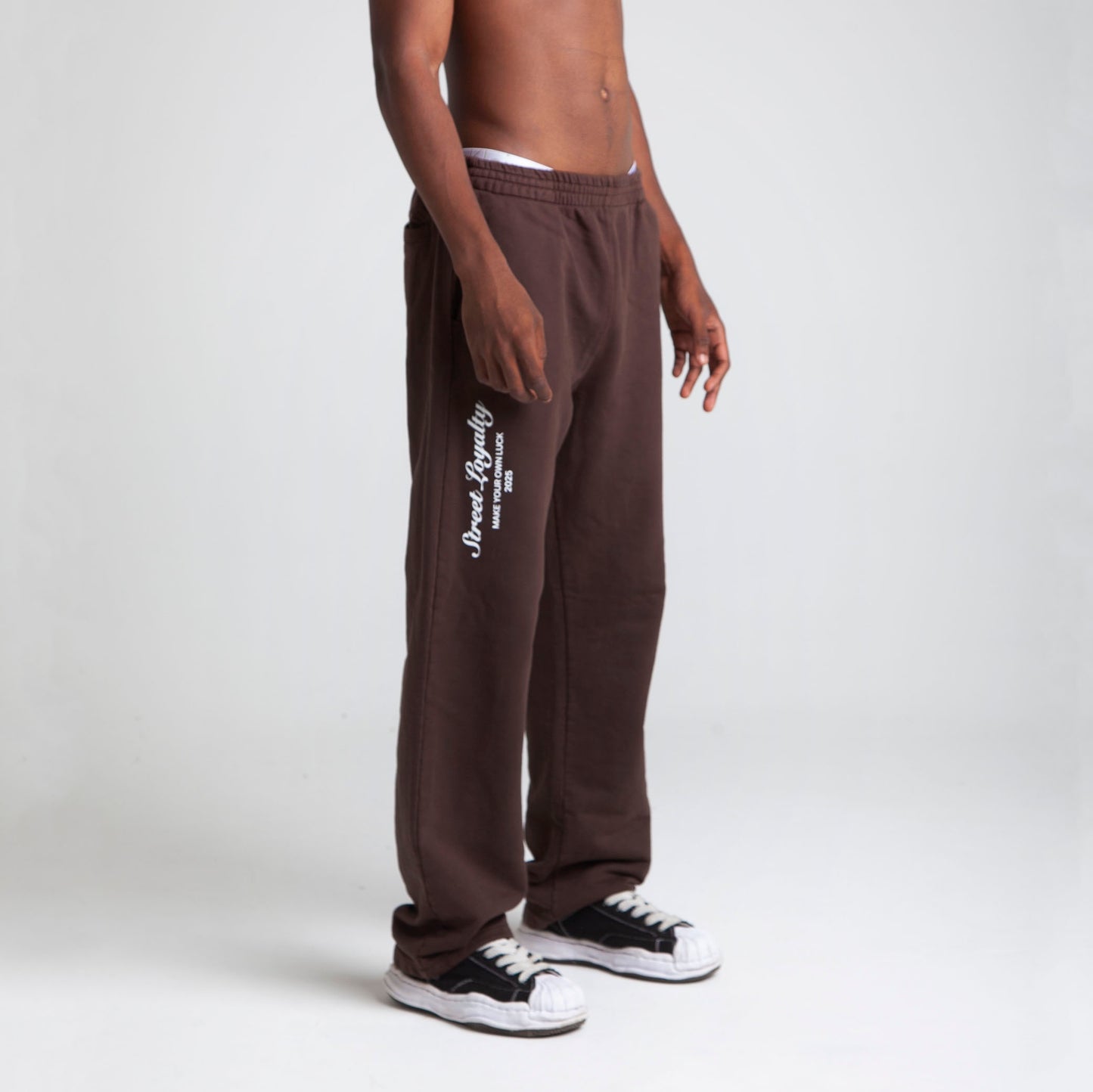 Sudadera Bota Recta Café Tela Alto Gramaje 375G