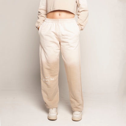 Sudadera Bota Recta Beige Degradé Tela Alto Gramaje 400G