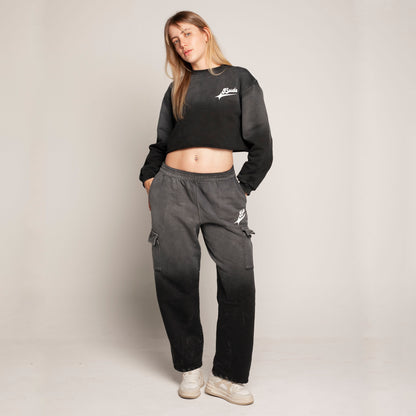 Sudadera Bota Recta Gris Degradé Tela Alto Gramaje 400G