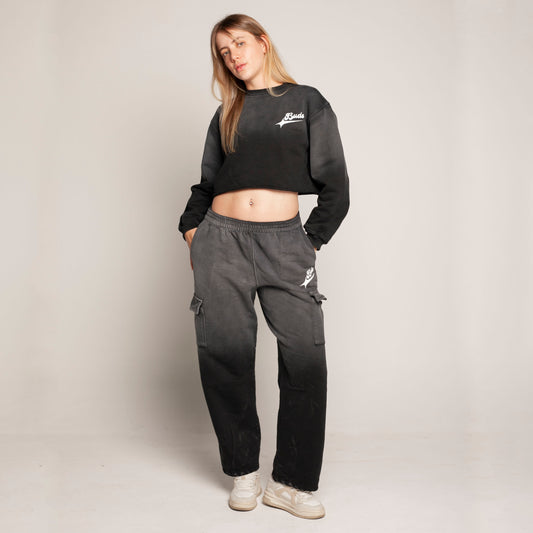 Sudadera Bota Recta Gris Degradé Tela Alto Gramaje 400G