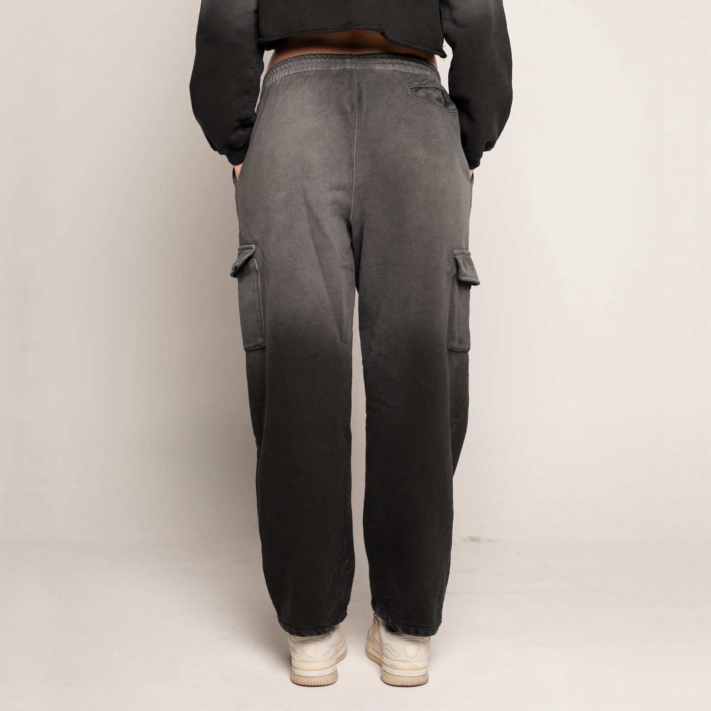 Sudadera Bota Recta Gris Degradé Tela Alto Gramaje 400G