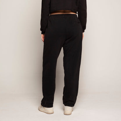 Sudadera Bota Recta Negra Tela Alto Gramaje 400G