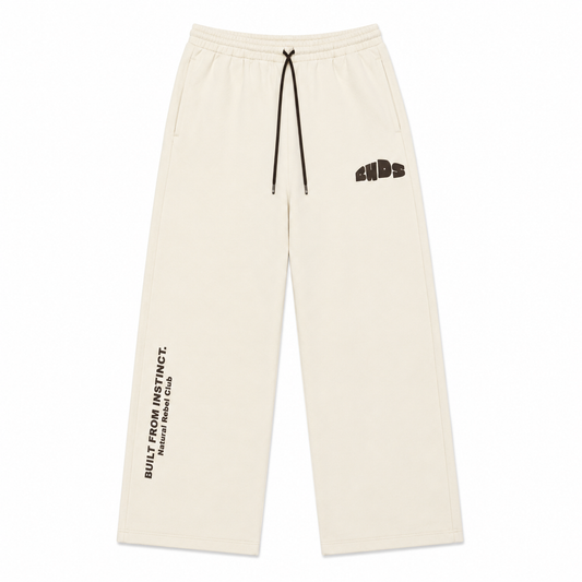 Sudadera Bota Recta Hueso Tela Alto Gramaje 400G