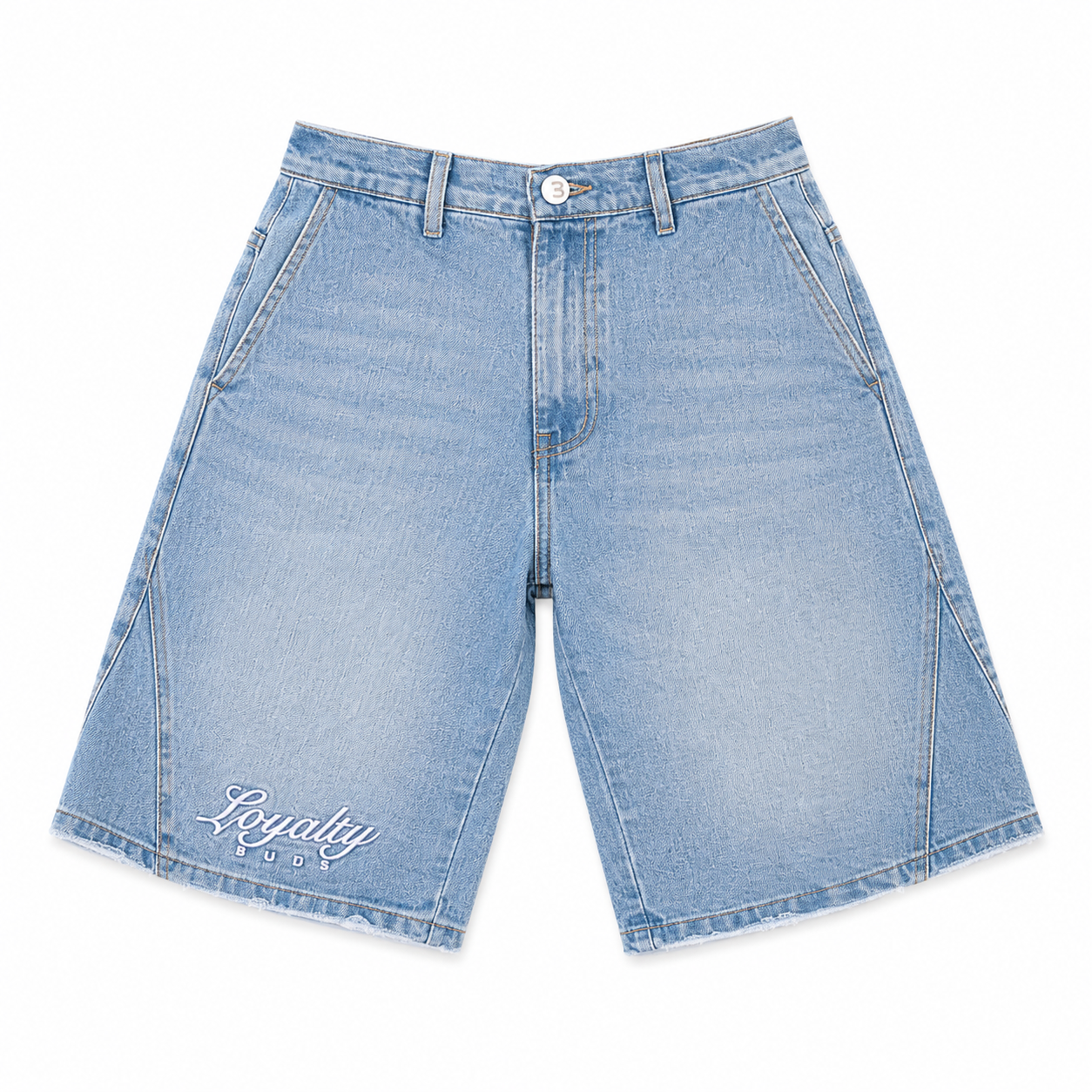 Bermuda Denim Baggy Hombre Azul Buds