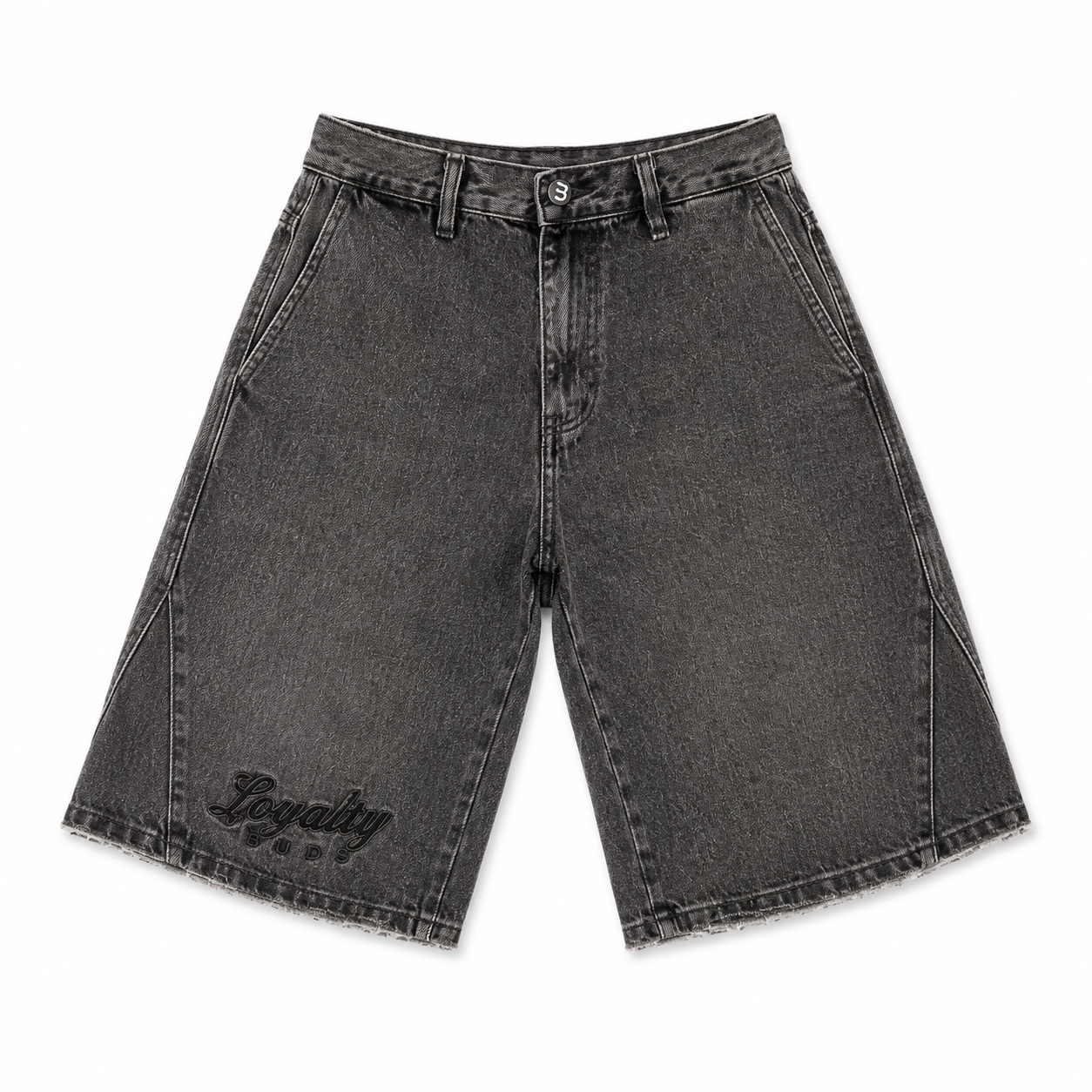 Bermuda Denim Baggy Hombre Gris Buds